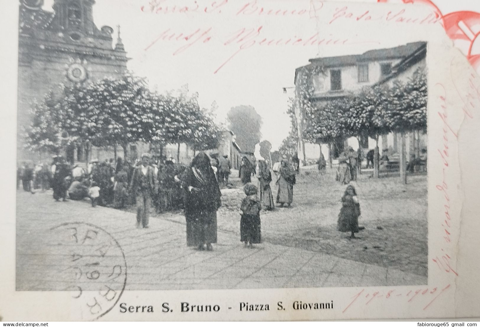 Serra San Bruno Cartolina Viaggiata  1903 Animatissima . - Vibo Valentia