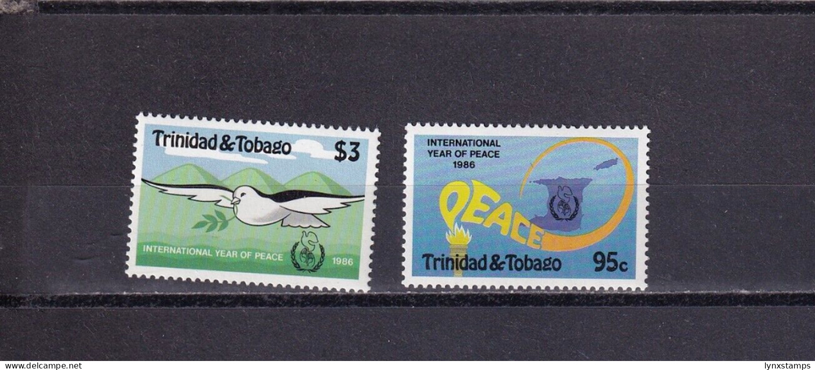 SA03 Trinidad And Tobago 1986 International Year Of Peace Mint Stamps - Trinidad & Tobago (1962-...)