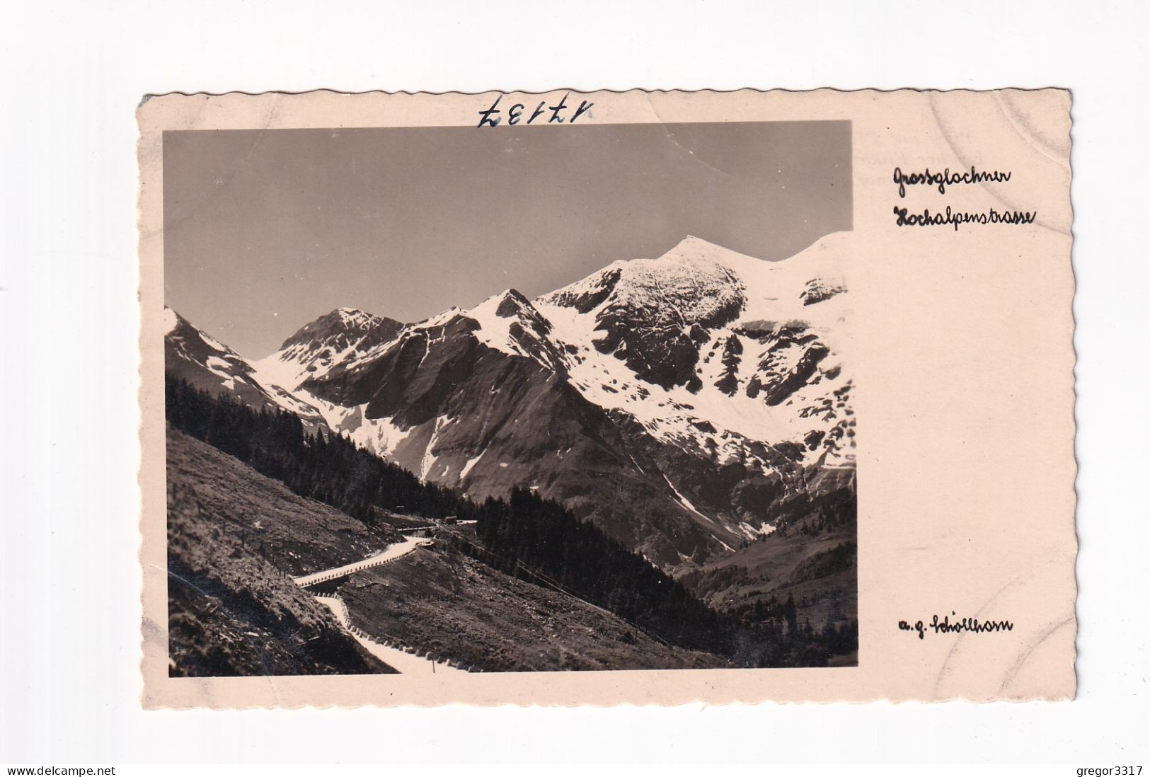 E6212) Grossglockner Hochalpenstraße - Schöllhorn FOTO AK - Pfandlscharte & Fuscher Eiskar Von Der Straße ALT ! - Other & Unclassified