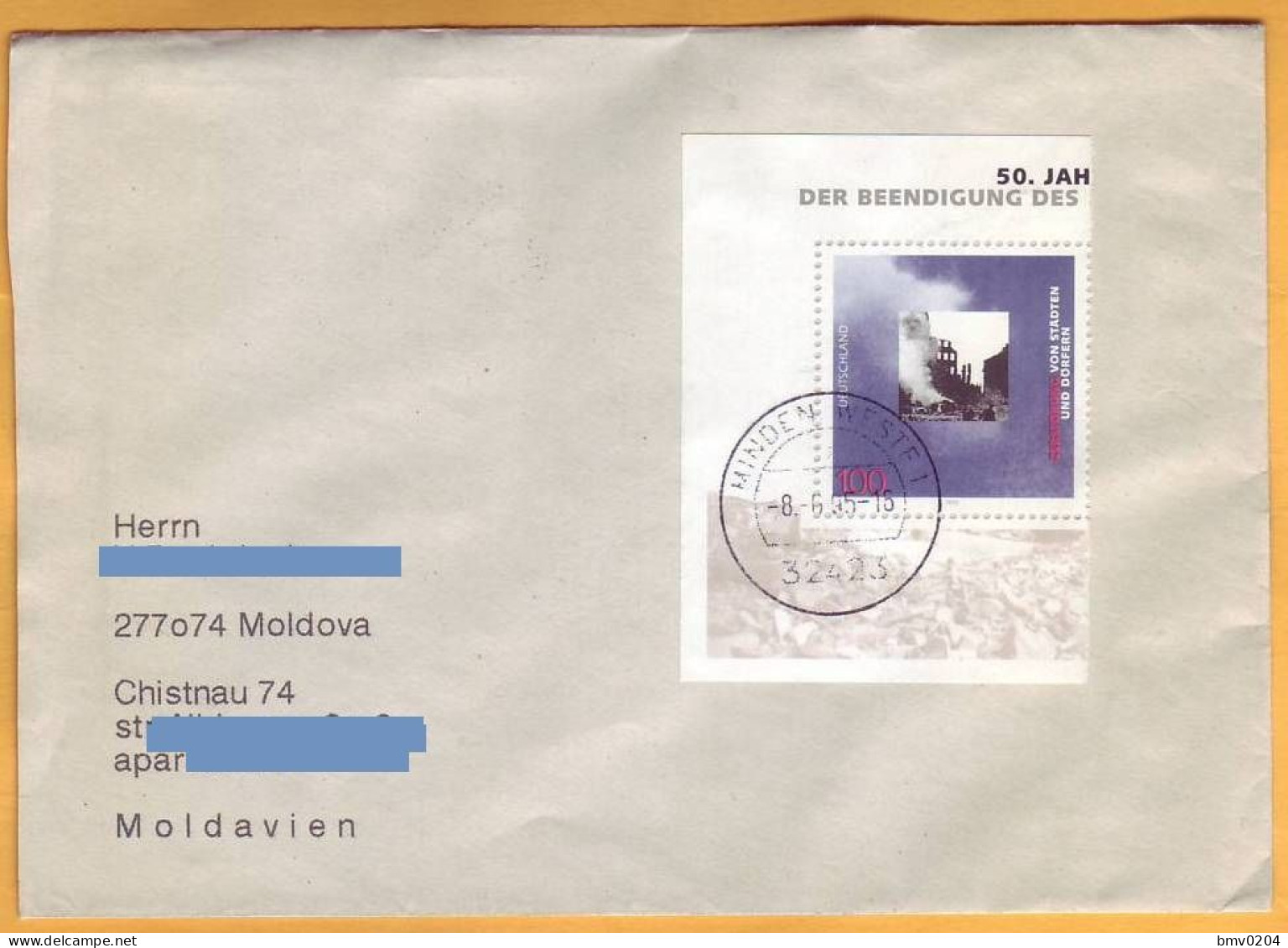 1995 Moldova Moldavie Germany  Used The Second World War. Letter. - European Ideas