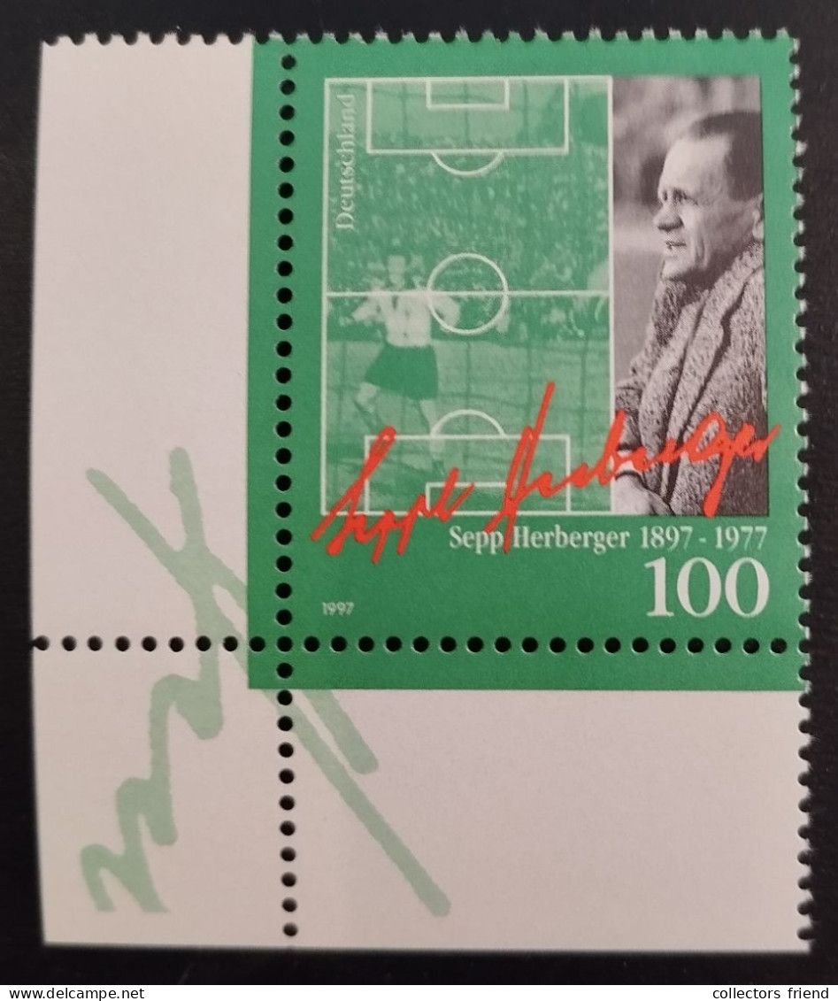 Germany - 1997 - # 1896 - Sport - FOOTBALL COACH SEPP HERBERGER - MNH** - Eckrand - Otros & Sin Clasificación