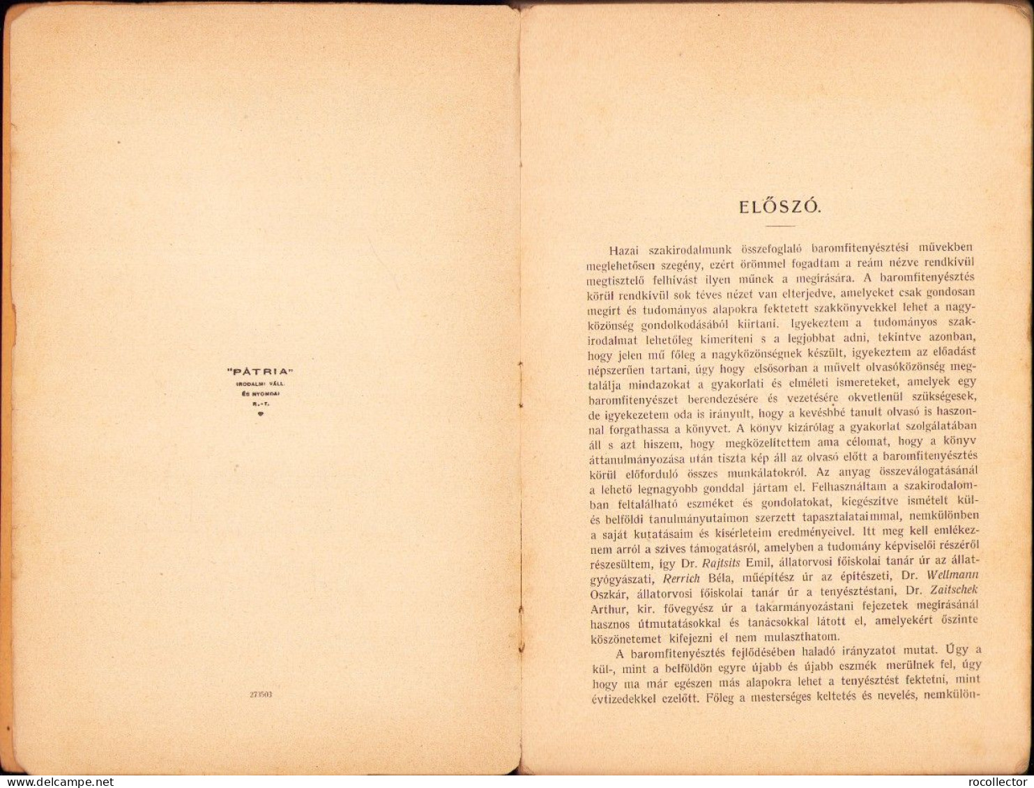 Baromfitenyésztés Irta Winkler János 1927 686SPN - Libros Antiguos Y De Colección