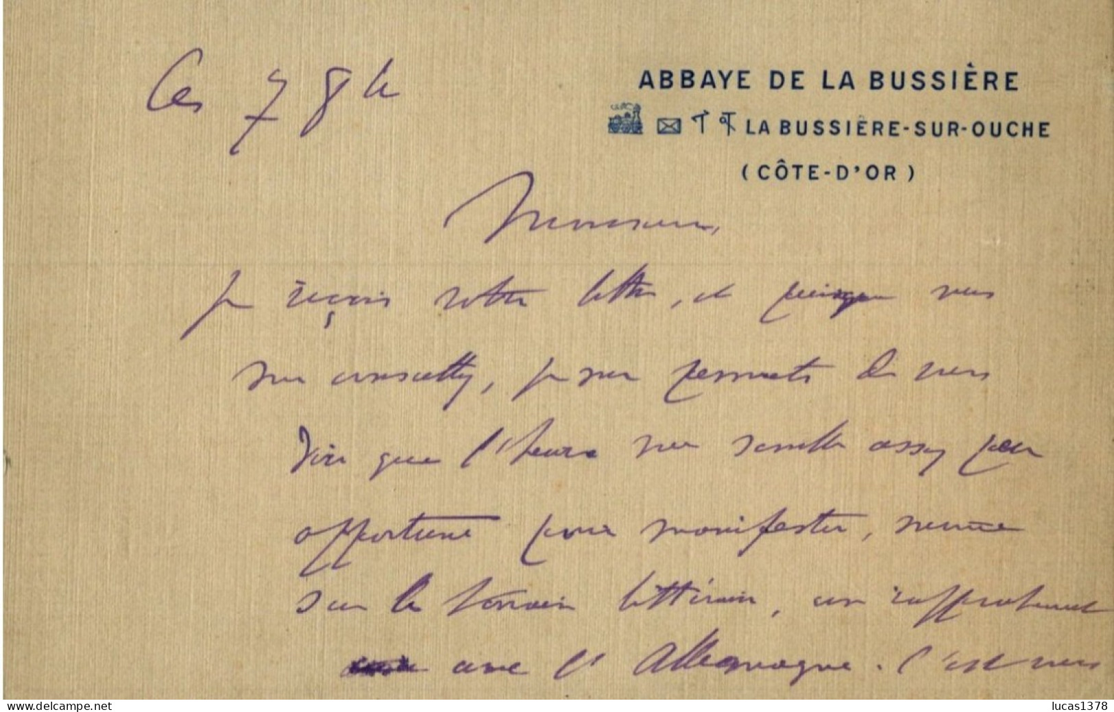 RARE CARTE AUTOGRAPHE 1911 / NON CHARLES PEGUY MAIS SEGUY D APRES UN DELCAMP / ADRESSEE AU DIRECTEUR DE LA VIE ALLEMANDE - Schriftsteller