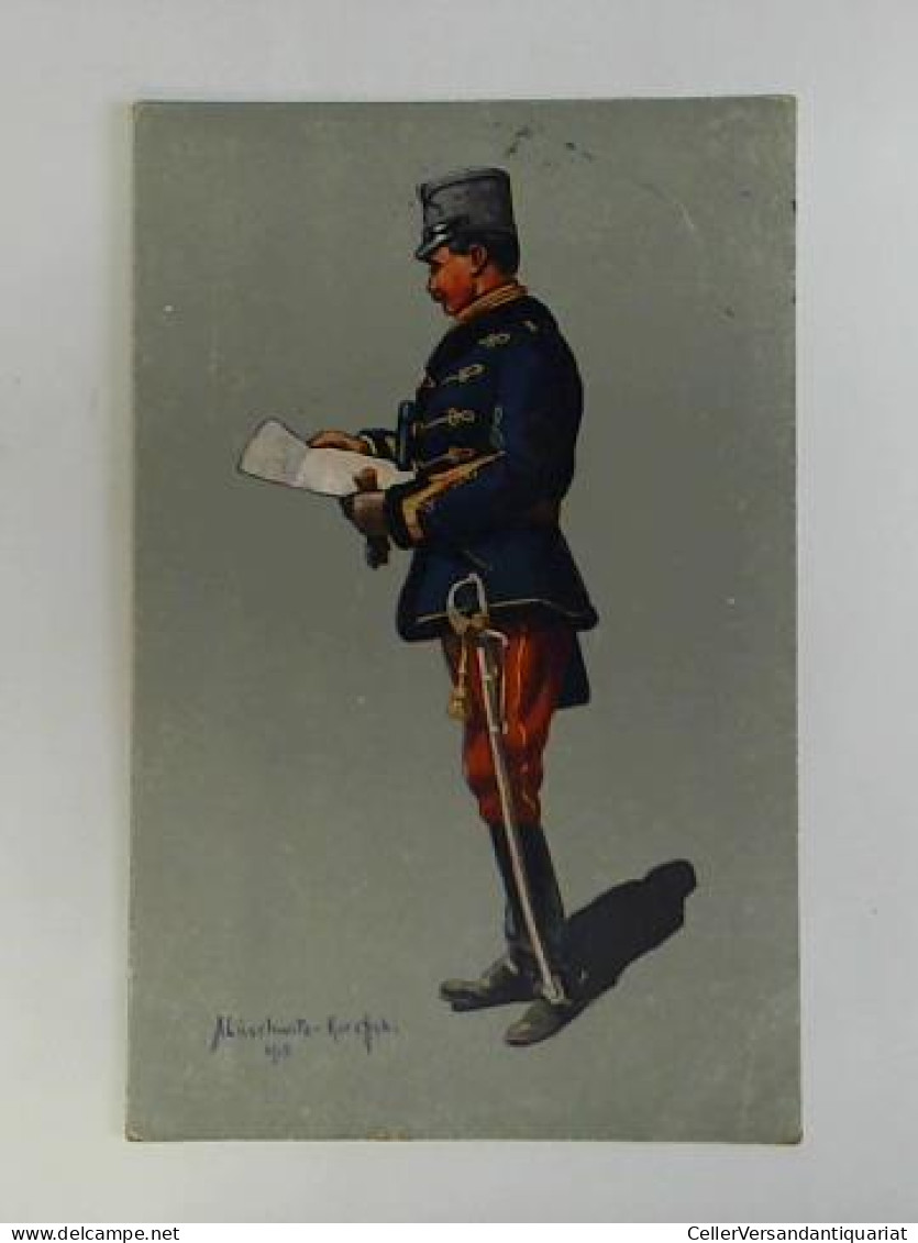 Künstler-Ansichtskarte, Als Feldpost Gelaufen: Oest.-Ung. Husarenoffizier In Felduniform 1914 - 1915, Nach Dem... - Sin Clasificación