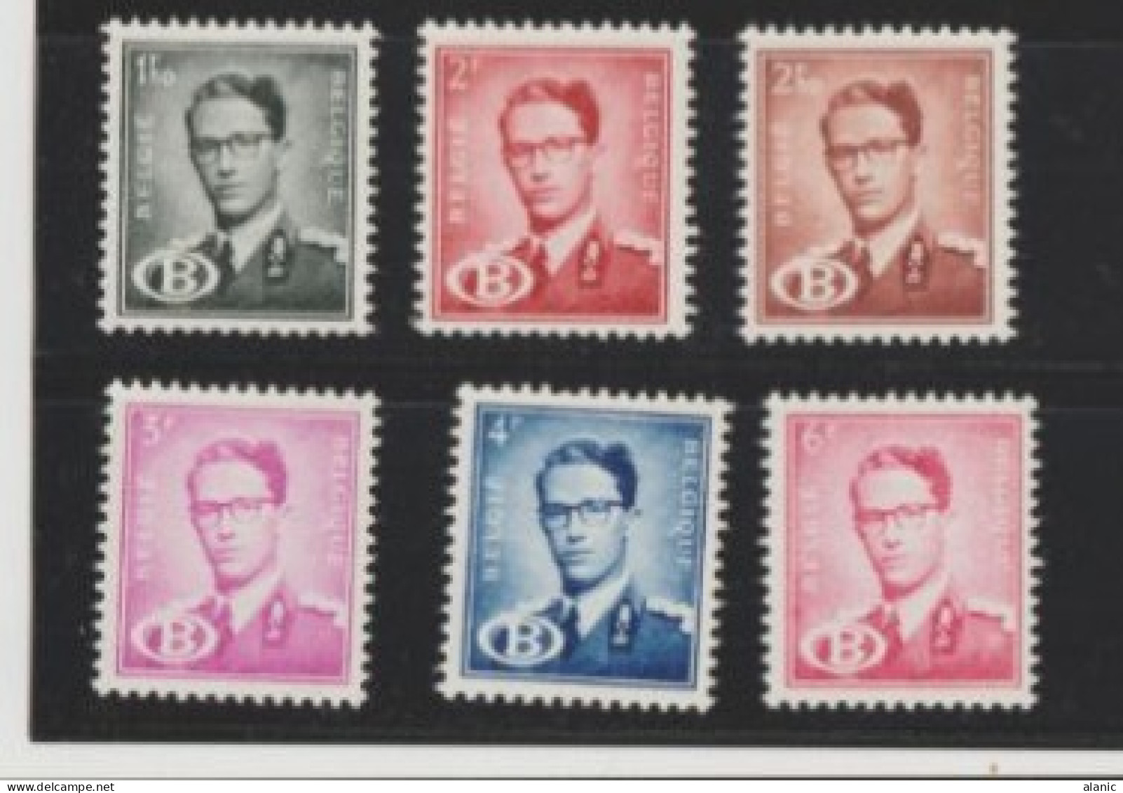 BELGIQUE  SERVICE N°57/63  (Sauf N°59 & 61A) 6 VALEURS NEUFS** Sans Charnière - Postfris