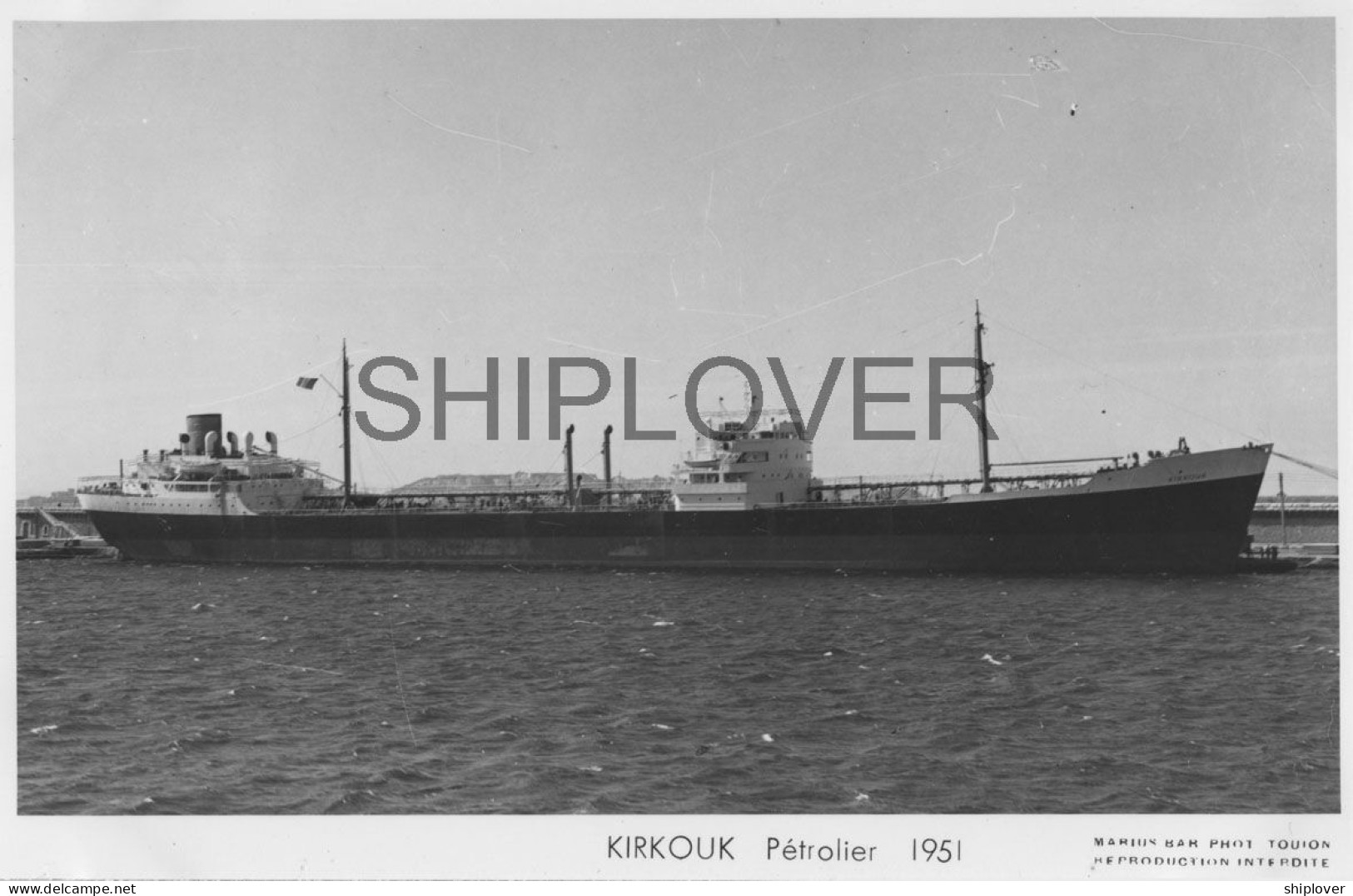 Pétrolier Français KIRKOUK - Carte Photo éditions Marius Bar - Bateau/ship/schiff - Petroleros