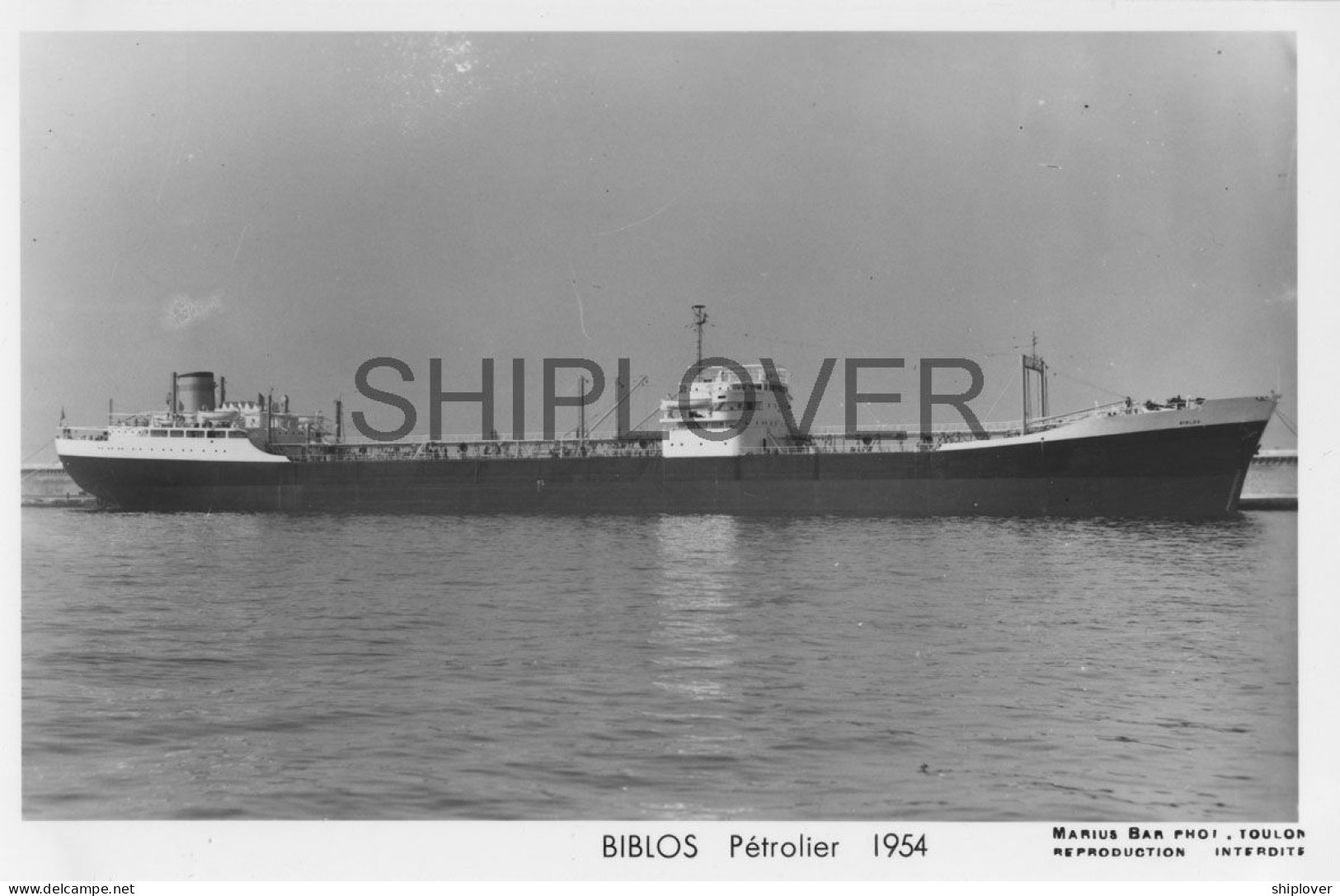 Pétrolier Français BIBLOS - Carte Photo éditions Marius Bar - Bateau/ship/schiff - Tanker