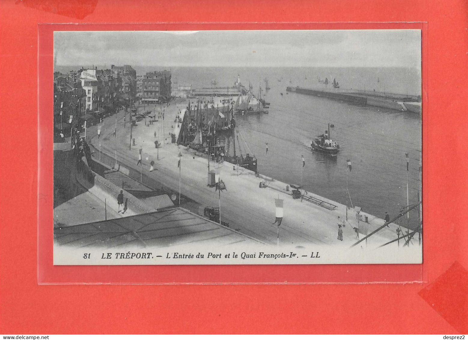 76 LE TREPORT Cpa Entrée Du Port Et Quai François 1 Er            81 Edit LL - Le Treport