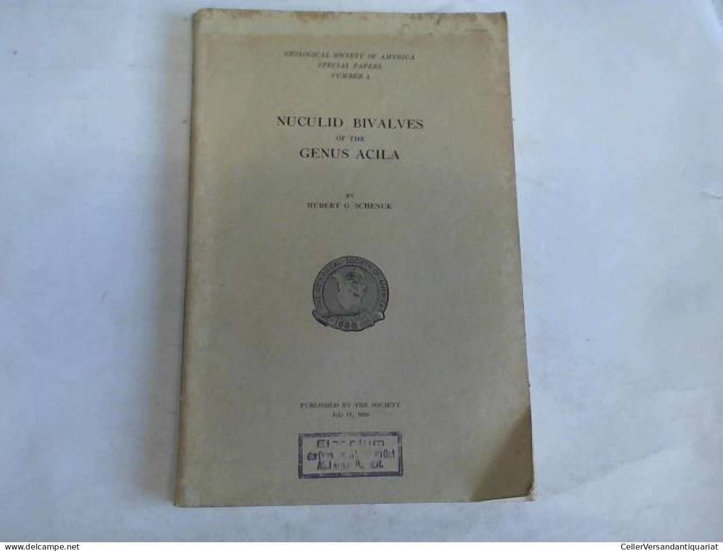 Nuculid Bivalves Of The Genus Acila Von Schenck, Hubert G. - Unclassified