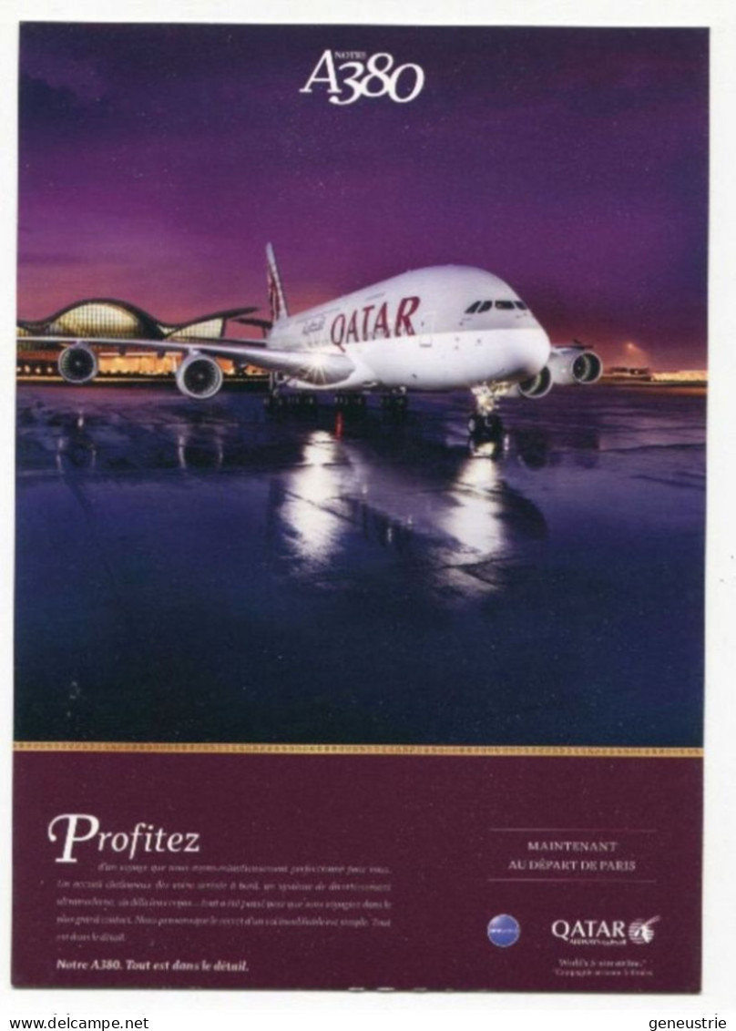 CPM Maximum "Qatar Airways" Airbus A380 - Compagnie Aérienne - Avion - Aviation Commerciale - 1946-....: Modern Tijdperk