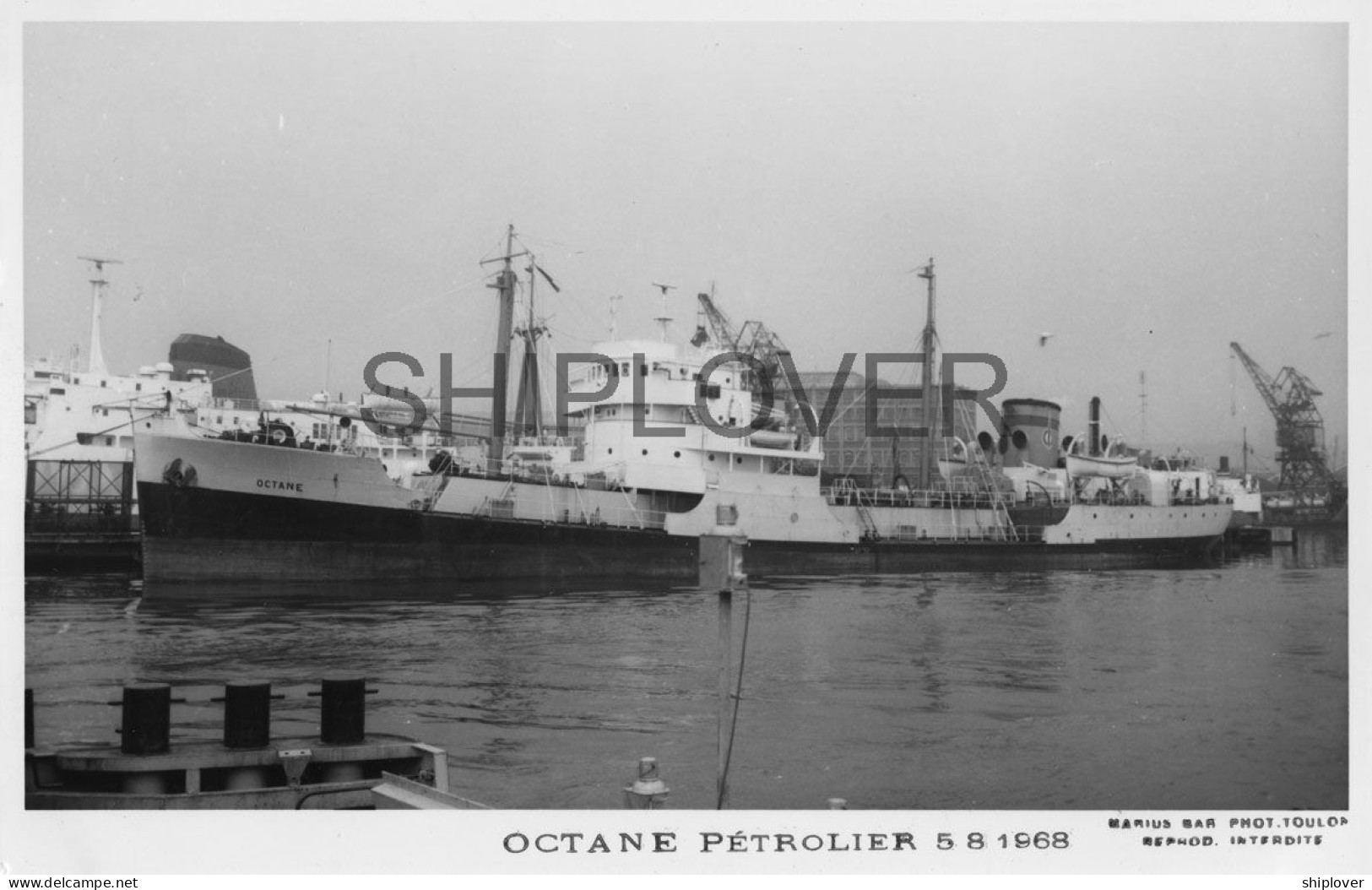Pétrolier Français OCTANE - Carte Photo éditions Marius Bar - Bateau/ship/schiff - Pétroliers
