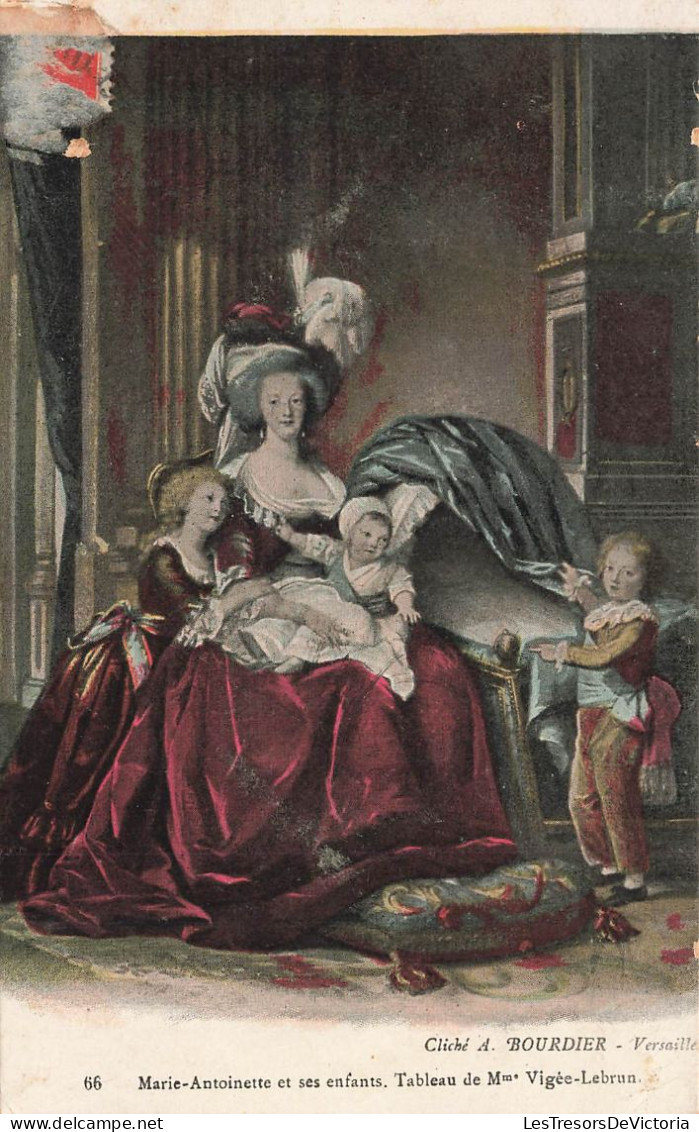 PEINTURES & TABLEAUX - Marie-Antoinette Et Ses Enfants - De Mme Vigée-Lebrun- Carte Postale Ancienne - Malerei & Gemälde