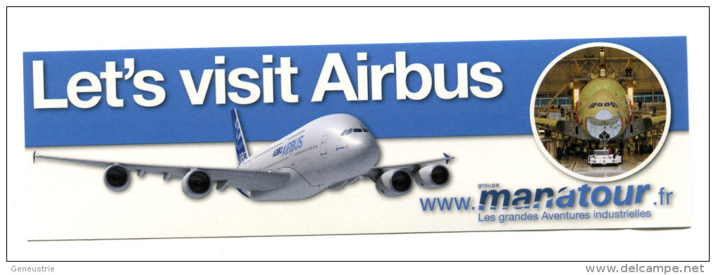 Sticker Autocollant "Let's Visit Airbus" Ateliers De Toulouse - Aviation - Avion A380 - Adesivi