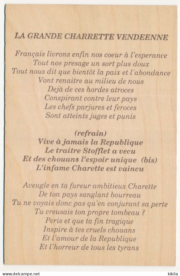 12 mois et chansons de la Révolution sur 12 plaquettes de bois 10,5 x 16 cm Fructidor, Vendemiaire, Frimaire calendrier