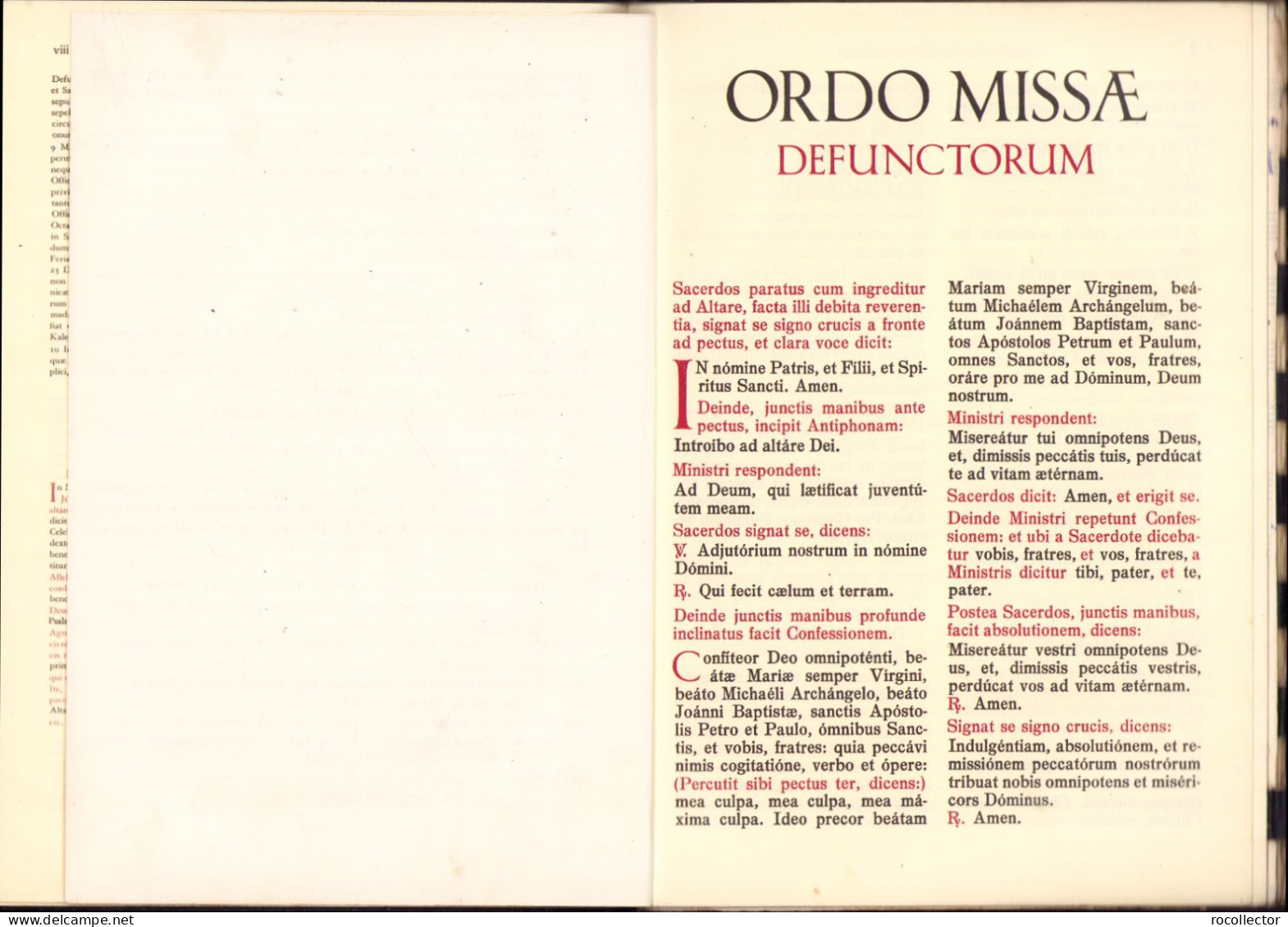 Missae Defunctorum. Ex Missali Romano desumptae. Accedit Ritus Absolutionis pro defunctis ex rituali romano .. 1963