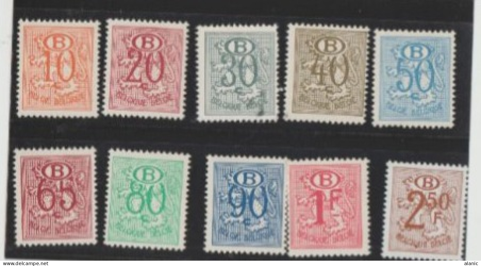 BELGIQUE  SERVICE N°47 /56A  (Sauf N°52) 10  VALEURS NEUFS** Sans Charnière - Postfris