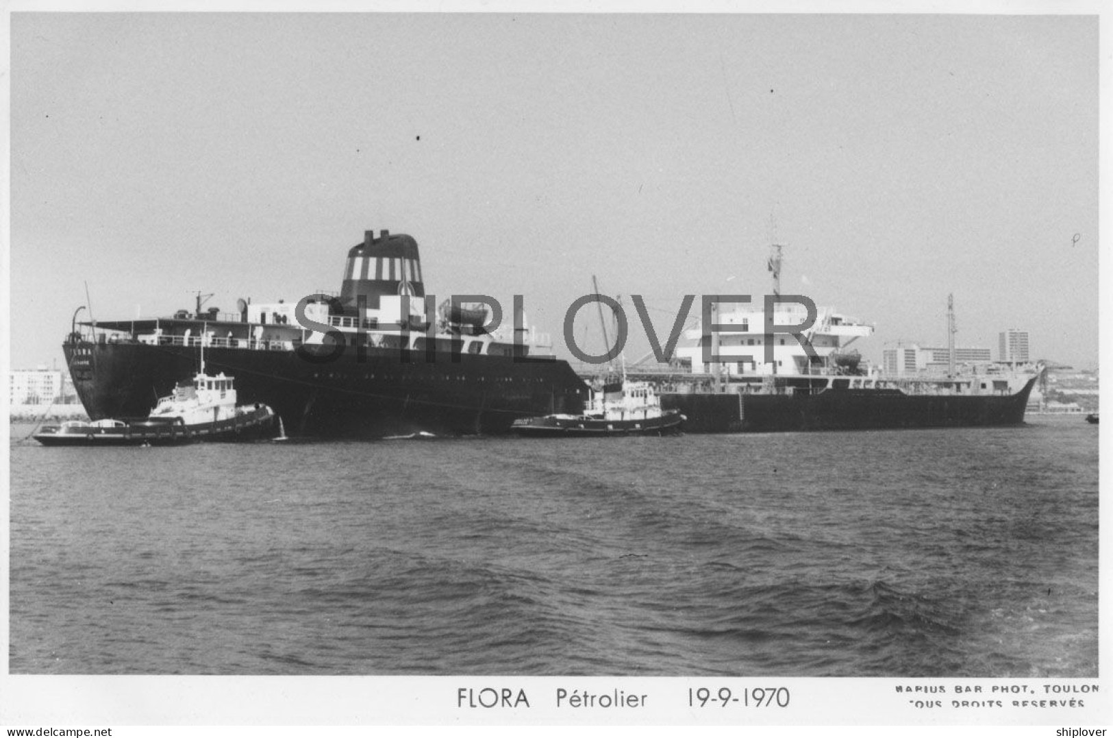 Pétrolier Français FLORA - Carte Photo éditions Marius Bar - Bateau/ship/schiff - Pétroliers