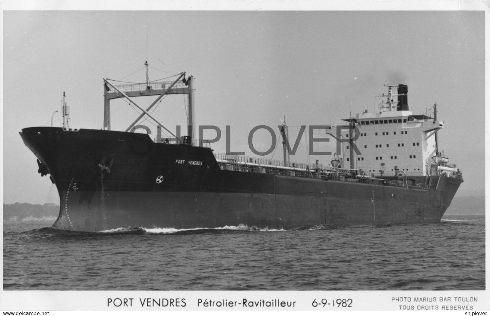 Pétrolier Français PORT VENDRES - Carte Photo éditions Marius Bar - Bateau/ship/schiff - Petroleros