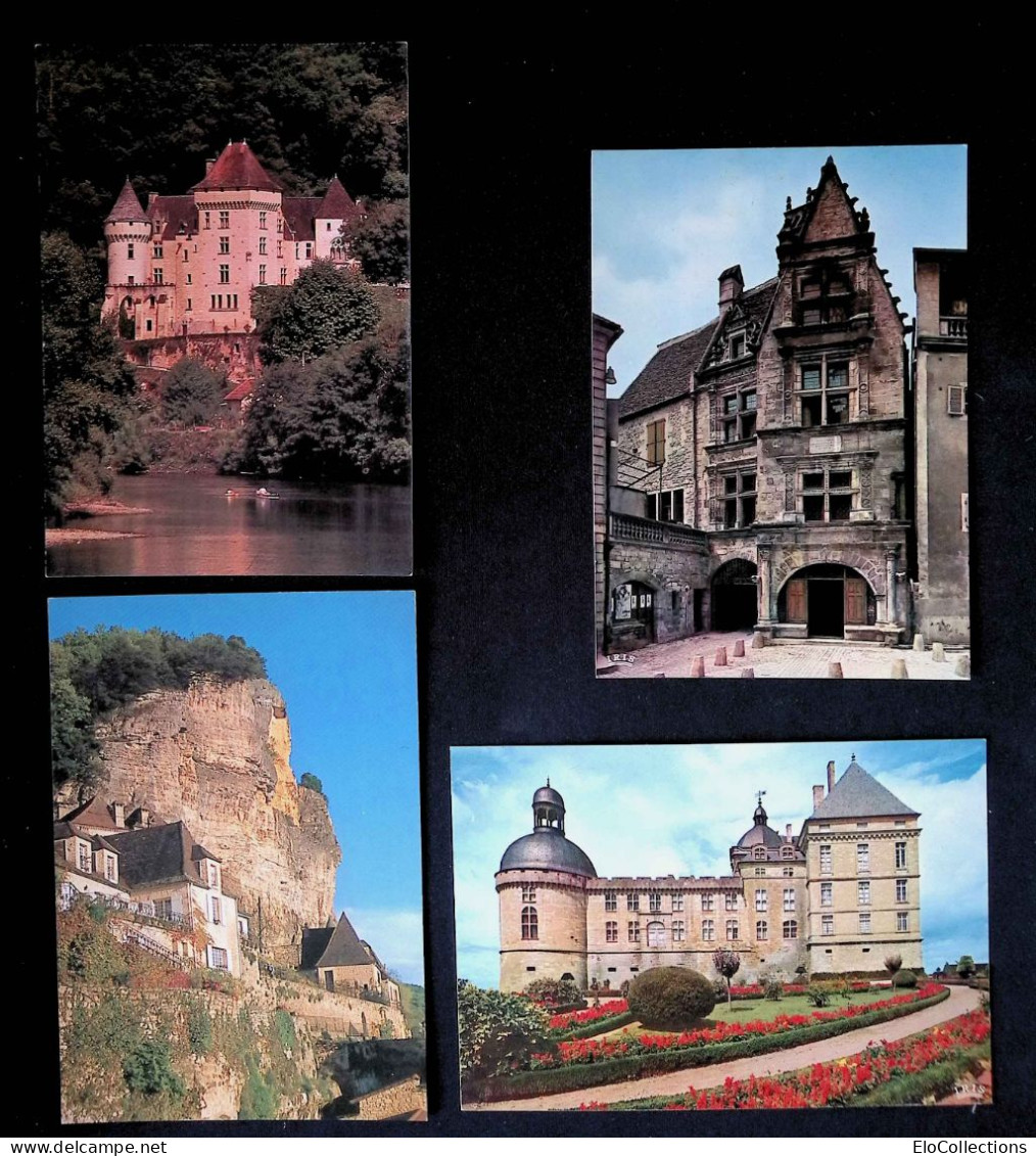 Cp, 24, Dordogne, Sarlat, La Roque-Gageac, Château De Hautefort, Vierges, LOT DE 4 CARTES POSTALES - Sonstige & Ohne Zuordnung