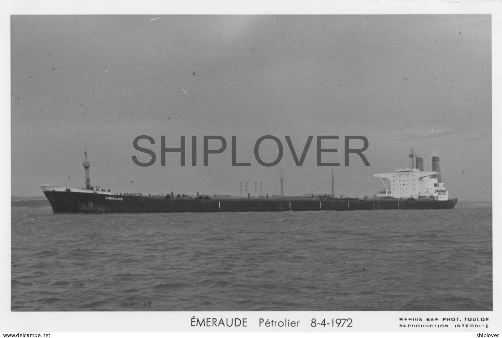 Pétrolier Français EMERAUDE - Carte Photo éditions Marius Bar - Bateau/ship/schiff - Tankers