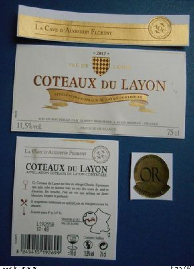 Etiquette Vin  Val De Loire Coteaux Du Layon 2017 - Other & Unclassified