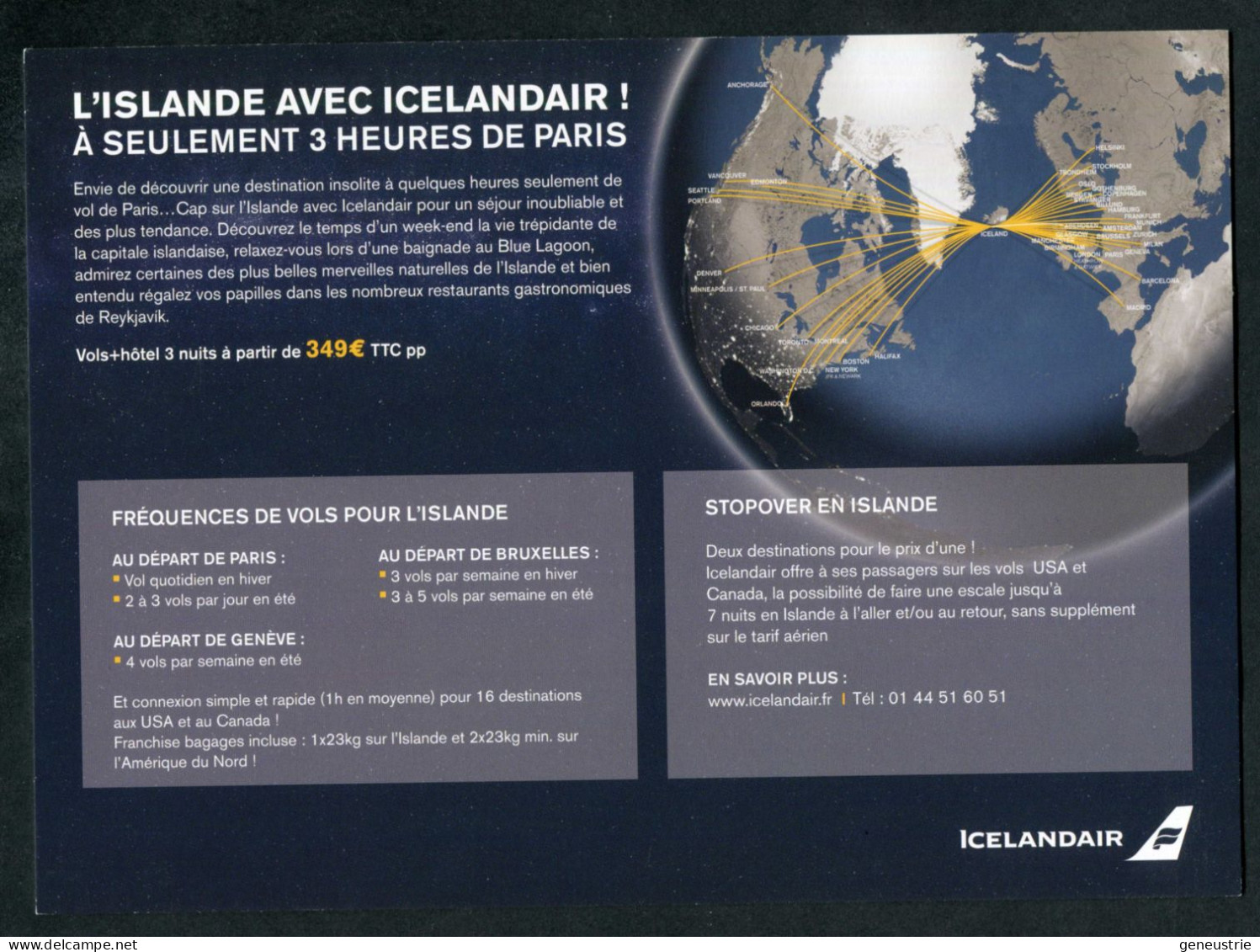 CPM Maximum "Icelandair" Compagnie Aérienne Islandaise - Avion - Aviation Commerciale - Islande - 1946-....: Modern Tijdperk