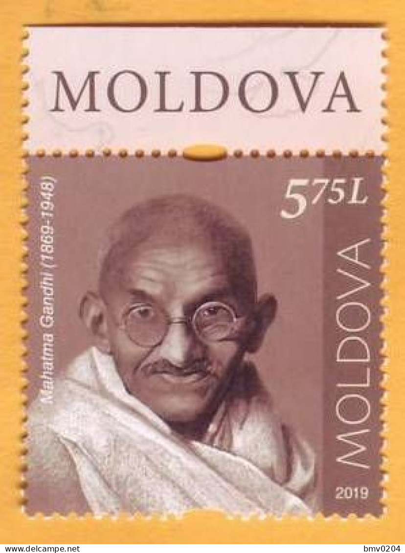 2019 Moldova Moldavie Mahatma Gandhi India 1v Mint - Mahatma Gandhi