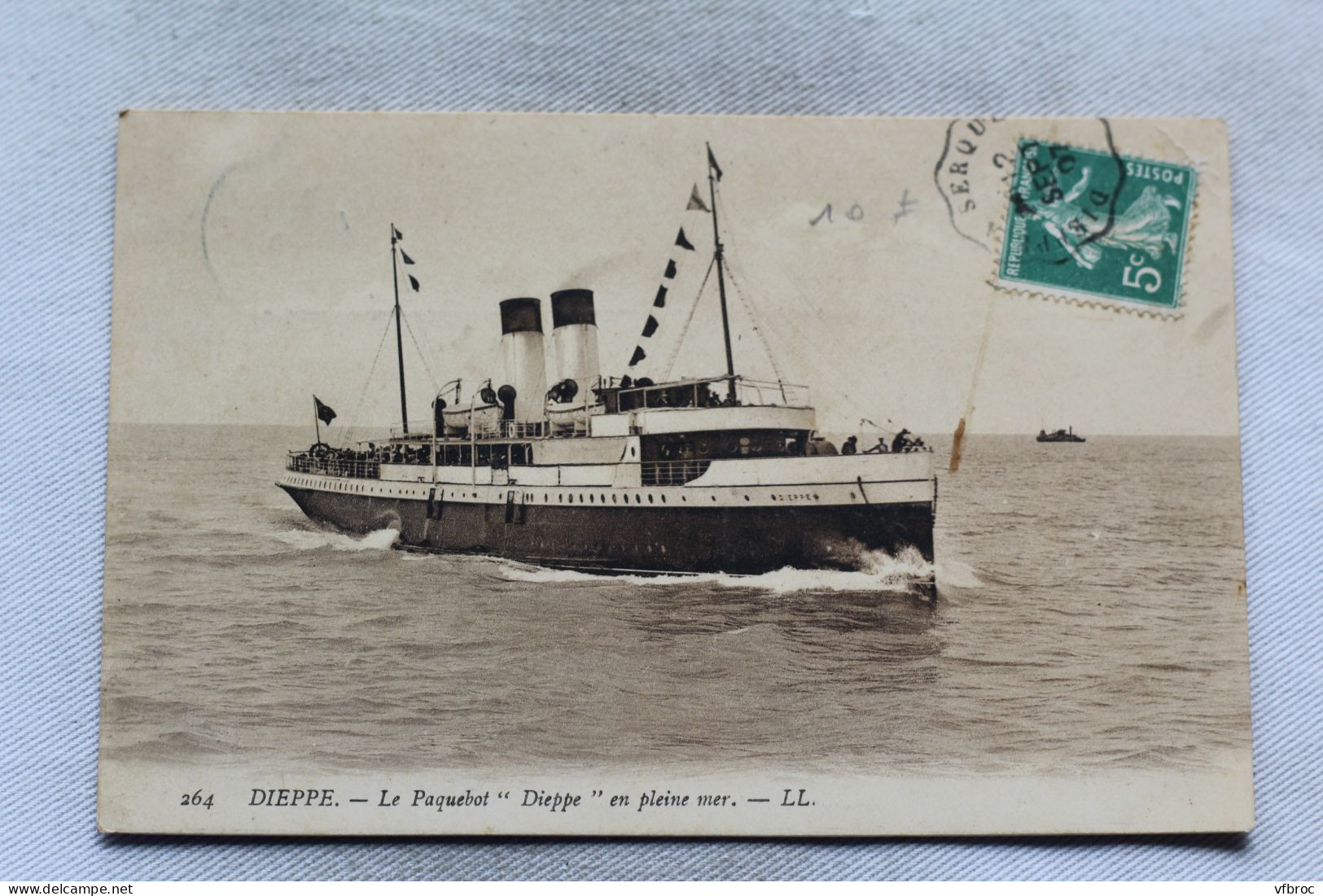 M933, Cpa 1907, Dieppe, Le Paquebot "Dieppe" En Pleine Mer, Bateaux, Seine Maritime 76 - Steamers