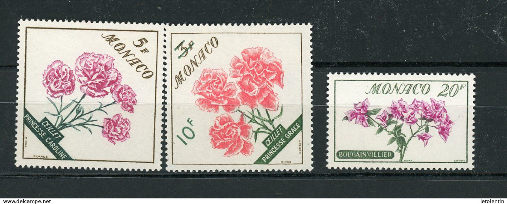 MONACO: FLORE - N° Yvert 514+515+517** - Unused Stamps