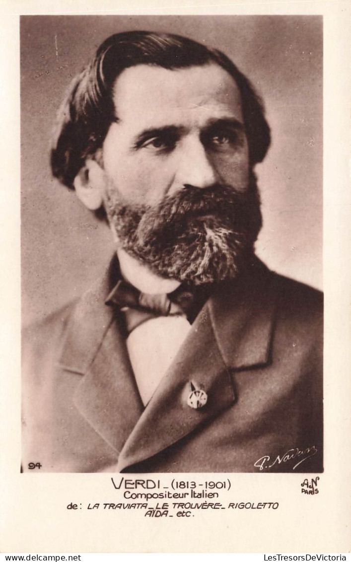 CELEBRITES - Verdi (1813-1901) - Compositeur Italien - Carte Postale Ancienne - Singers & Musicians