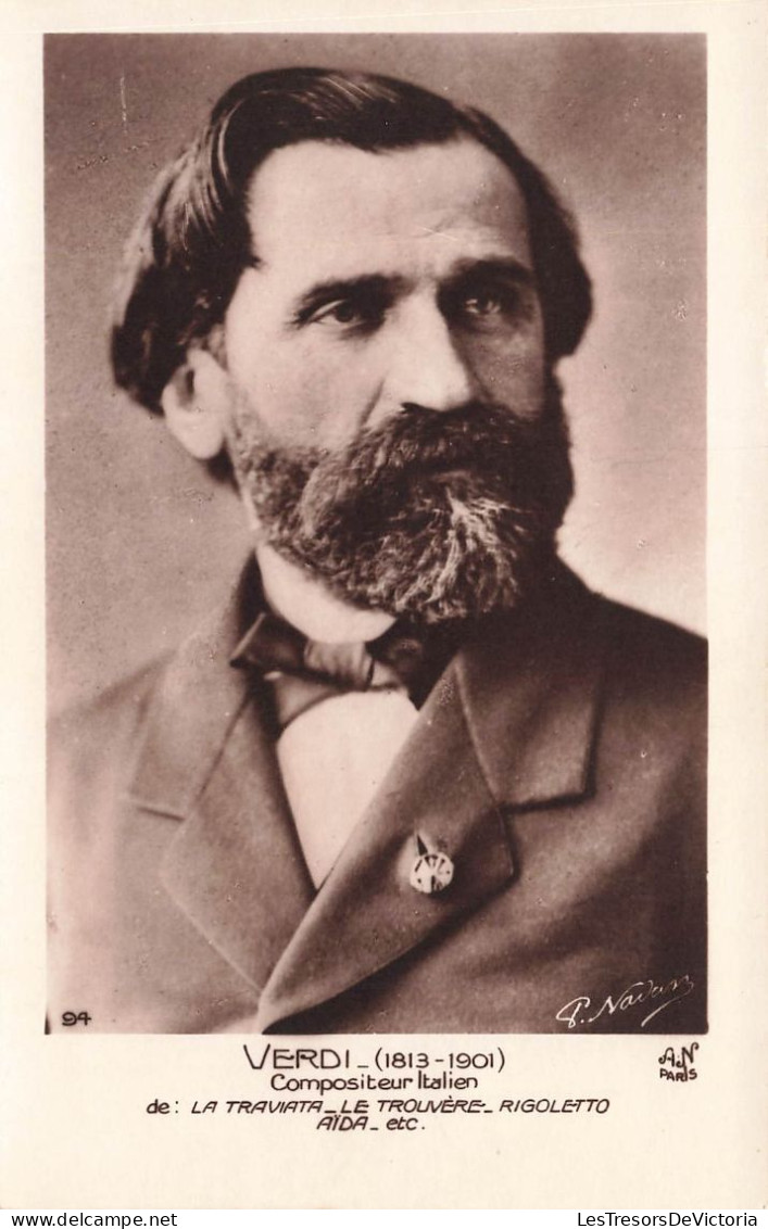 CELEBRITES - Verdi (1813-1901) - Compositeur Italien - Carte Postale Ancienne - Cantantes Y Músicos