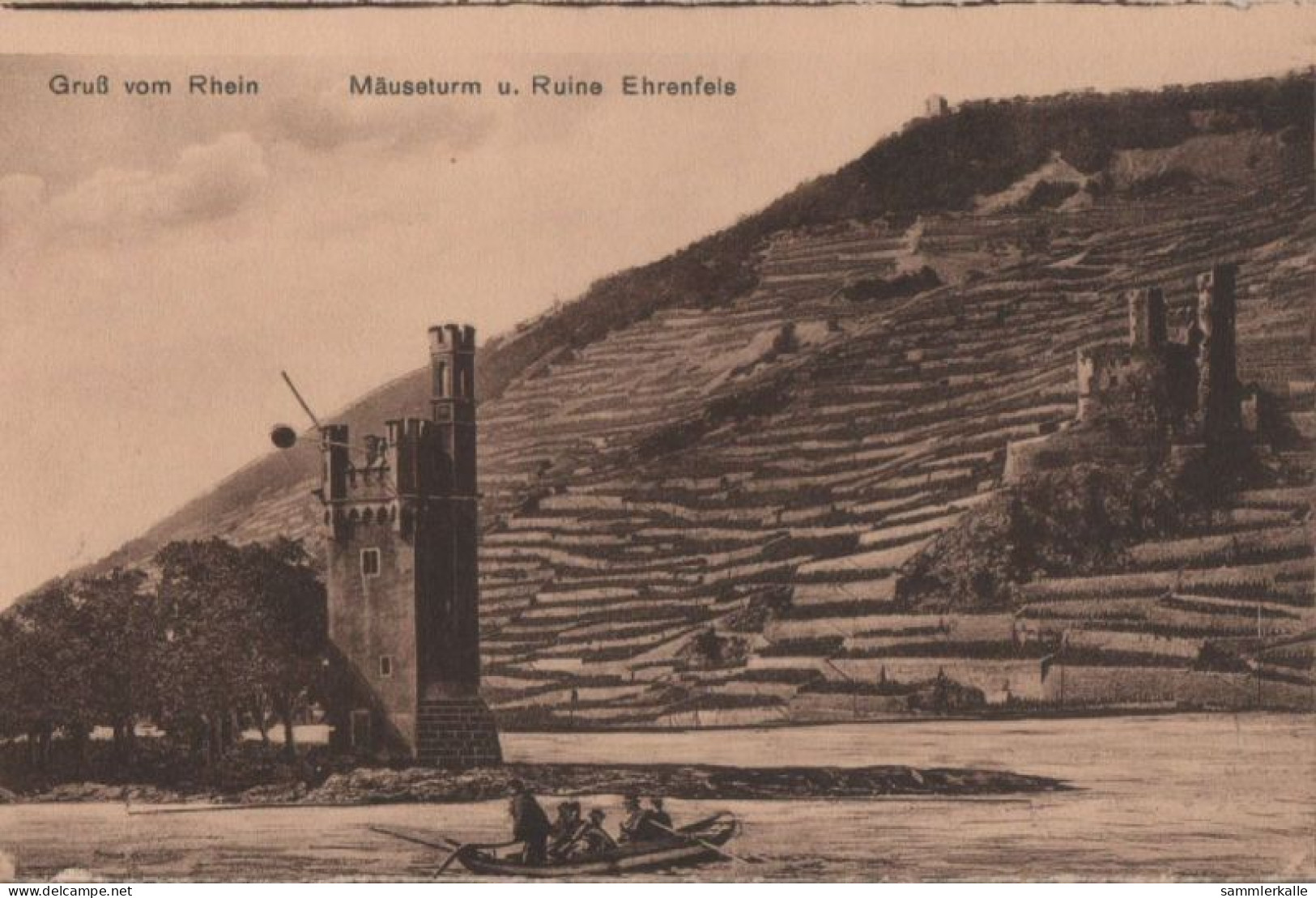 46962 - Bingen, Mäuseturm - Und Ruine Ehrenfels - Ca. 1935 - Bingen