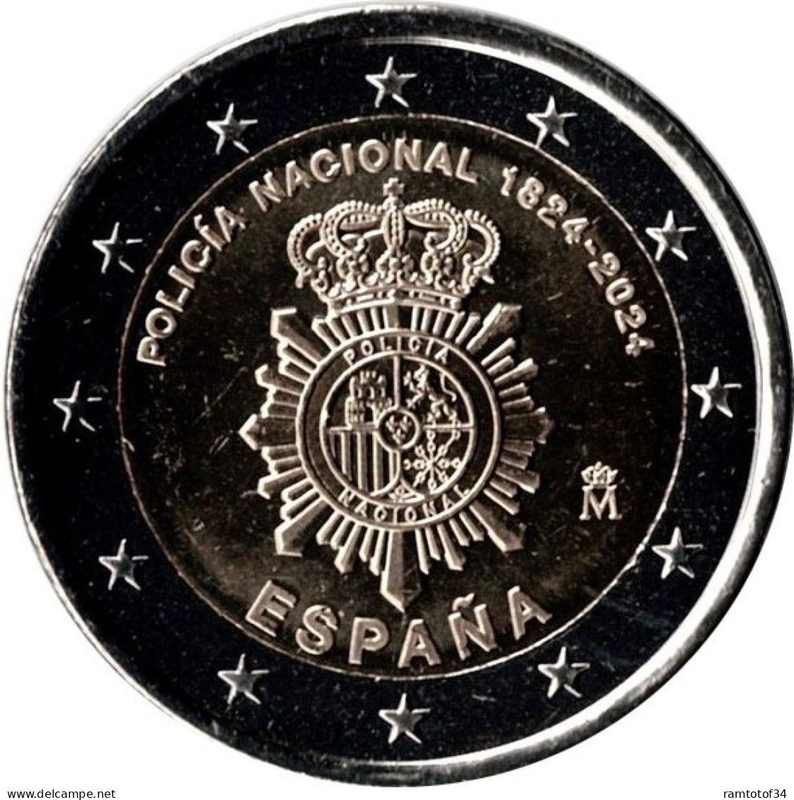 2024 ESPAGNE - 2 Euros Commémorative - Police Nationale - Spanien