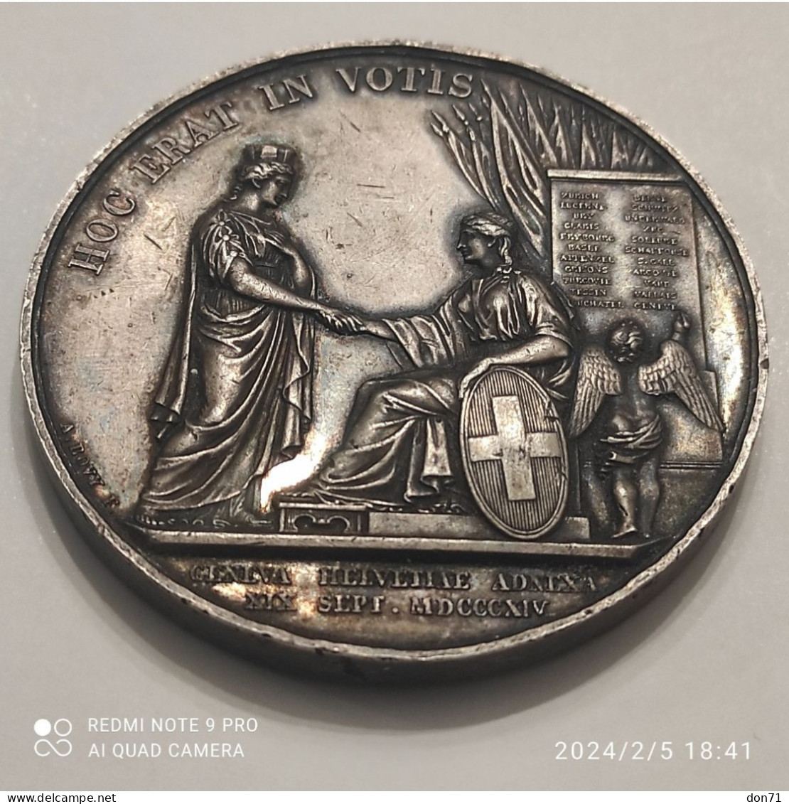 Svizzera - medaglia "FEDERAZIONE 1824" AG