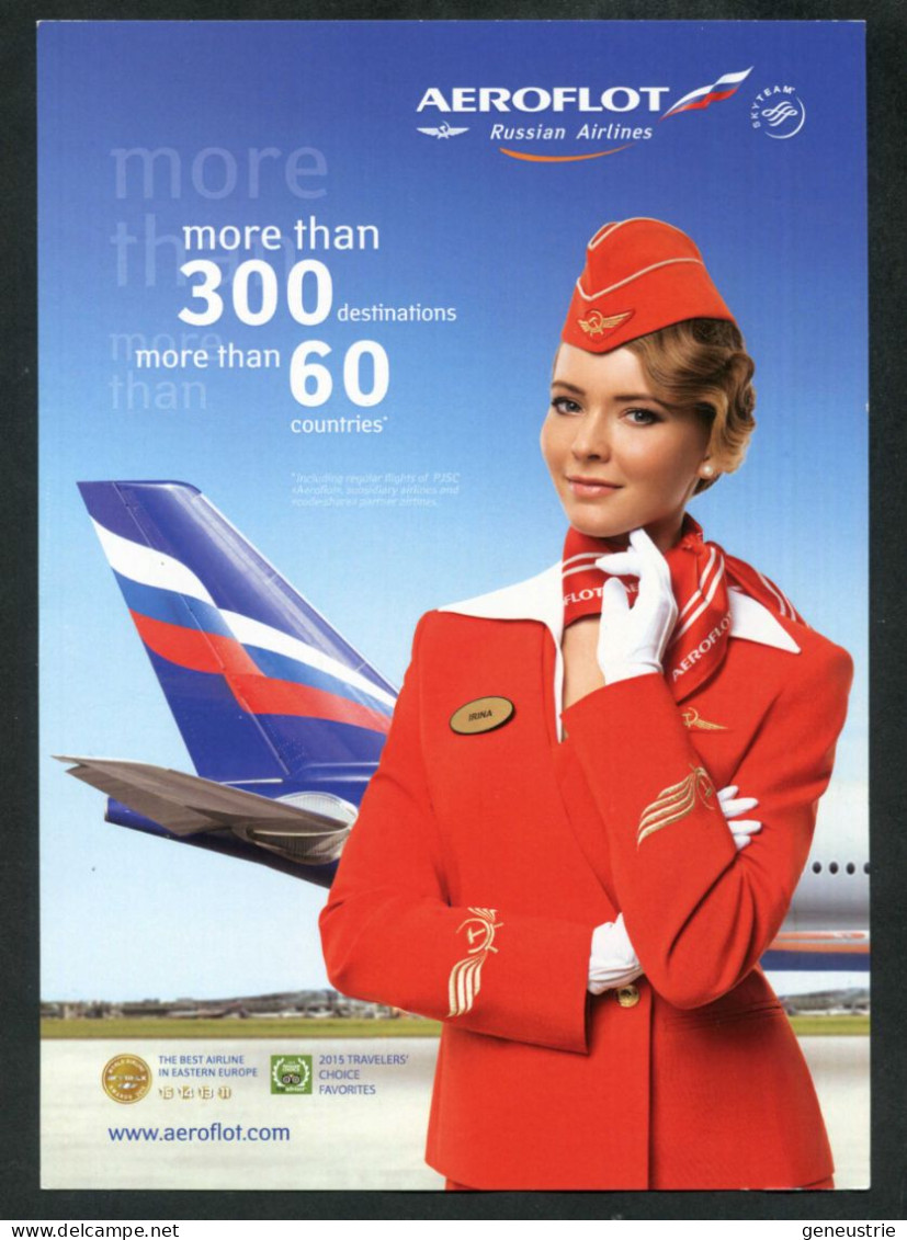 Belle Publicité "Aeroflot / Russian Airlines" Compagnie Aérienne Russe - Avion - Aviation Commerciale Russie - Publicités