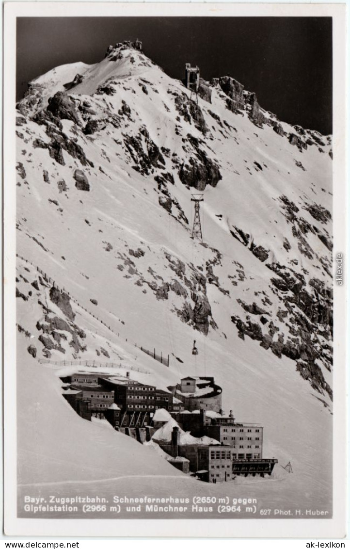 Garmisch-Partenkirchen Bayrische Zugspitzbahn  Schneefernhaus Gipfelstation 1934 - Garmisch-Partenkirchen