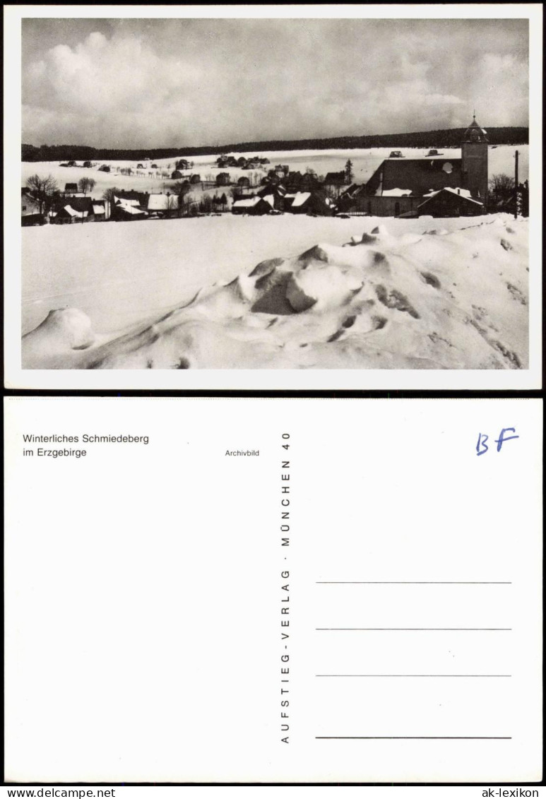 Schmiedeberg (Erzgebirge)-Dippoldiswalde   Winterliches   Erzgebirge 1960 - Schmiedeberg (Erzgeb.)