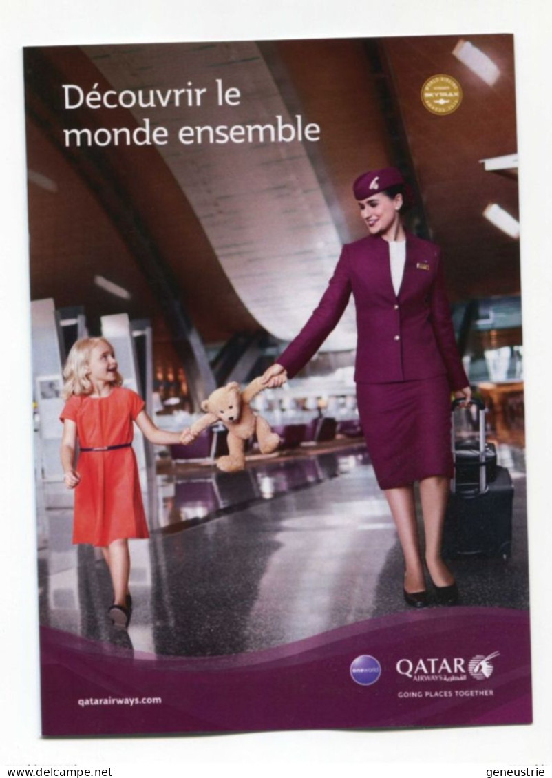 Belle Publicité Double Format "Qatar Airways" Compagnie Aérienne - Avion - Aviation Commerciale - Publicités