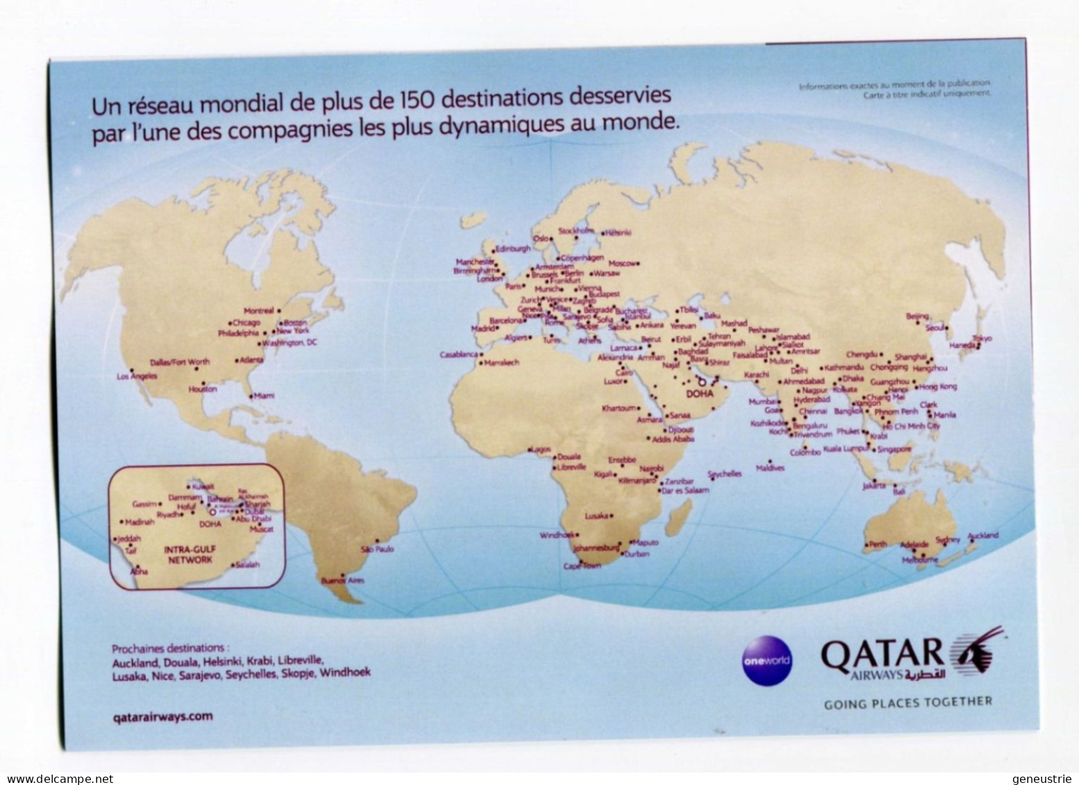 Belle Publicité Double Format "Qatar Airways" Compagnie Aérienne - Avion - Aviation Commerciale - Werbung