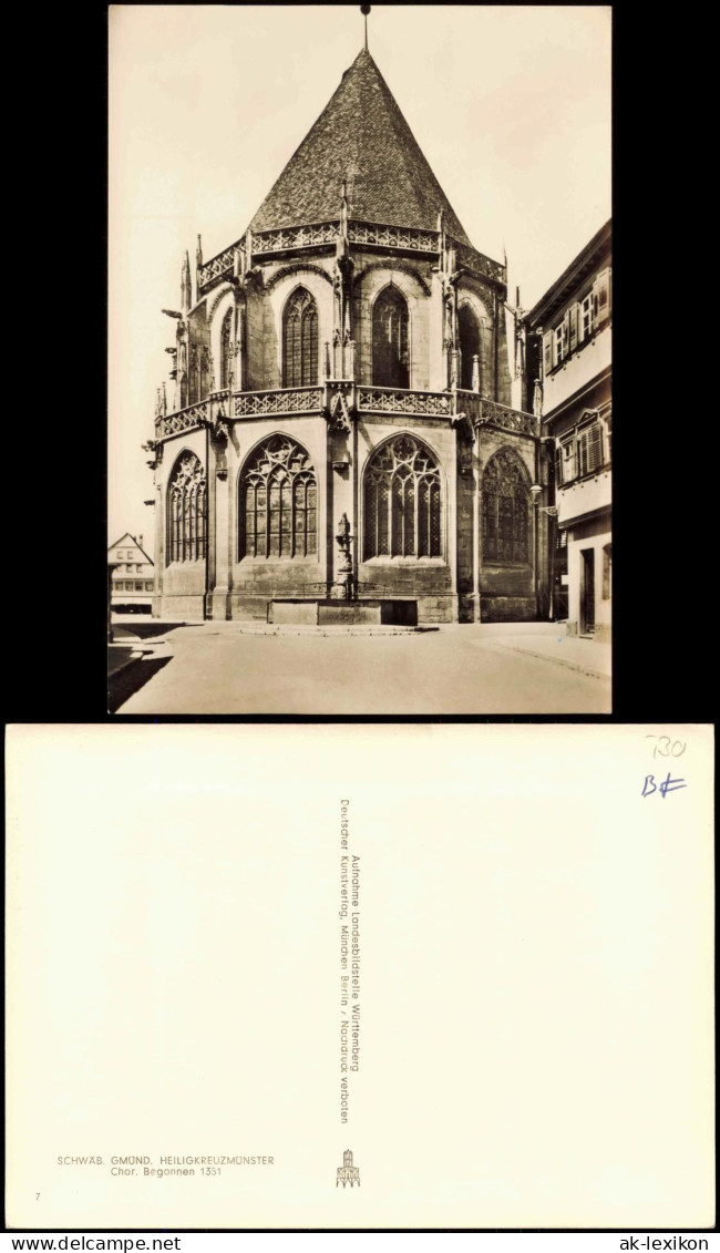 Ansichtskarte Schwäbisch Gmünd Straßen Partie Am HEILIGKREUZMÜNSTER 1950 - Schwaebisch Gmünd