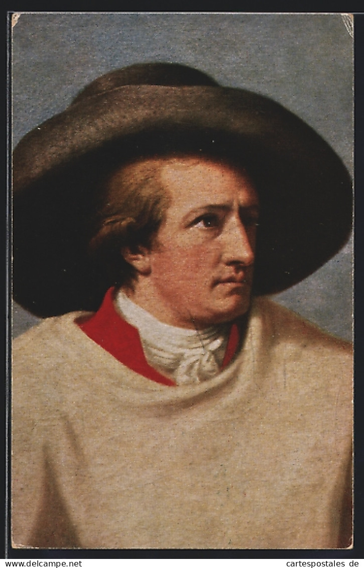 AK Porträtbild Von Goethe Mit Hut  - Schriftsteller
