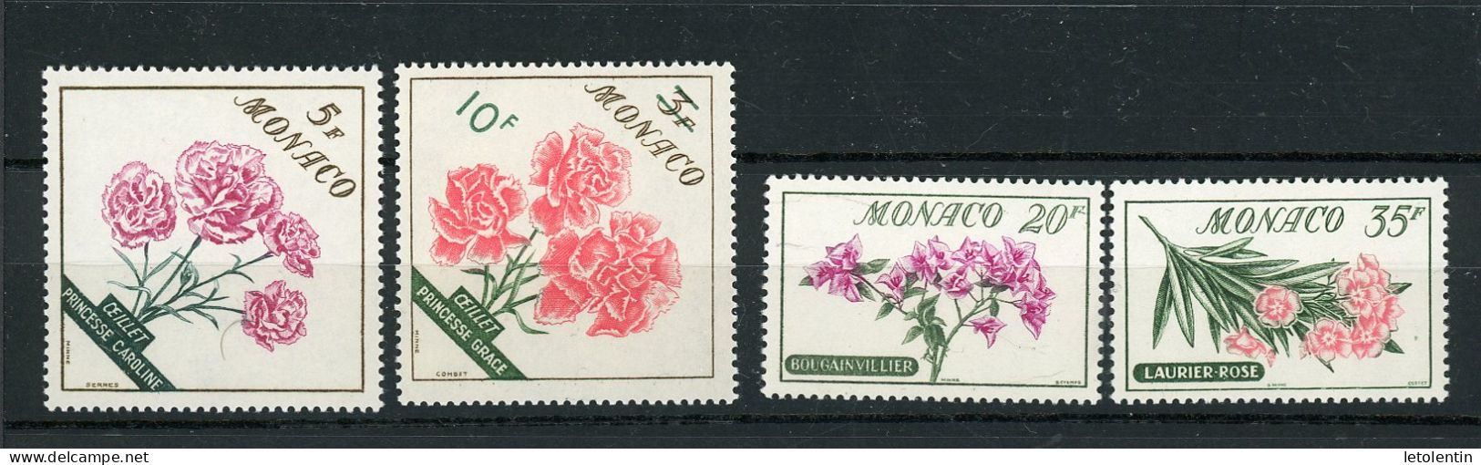 MONACO: FLORE - N° Yvert 514+515+517+519* - Neufs