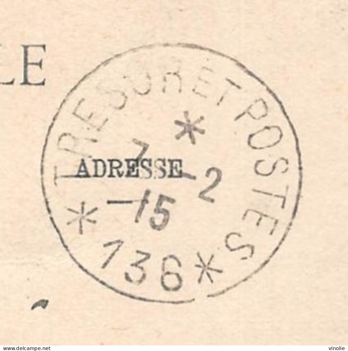 24-4010 : CACHET FRANCHISE. TRESOR ET POSTES. 7 FEVRIER 1915. N° 136. CARTE POSTALE DE MAGNIERES. MEURTHE ET MOSELLE - Guerre De 1914-18