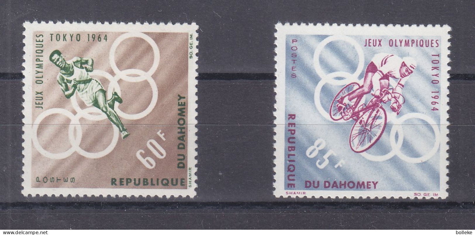 Jeux Olympiques - Tokio 64 - Dahomey - Yvert 211 / 2 ** - Cyclisme - Course à Pied - Valeur 5,50 Euros - - Sommer 1964: Tokio