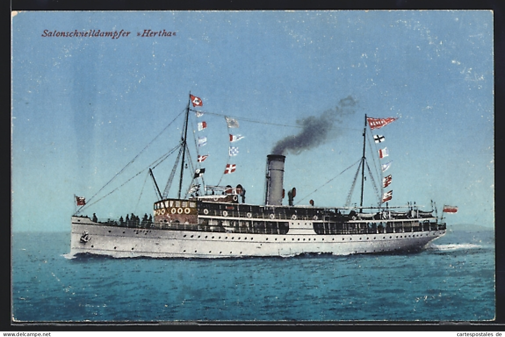 AK Passagierschiff, Salonschnelldampfer Hertha Der Sassnitz-Linie  - Steamers
