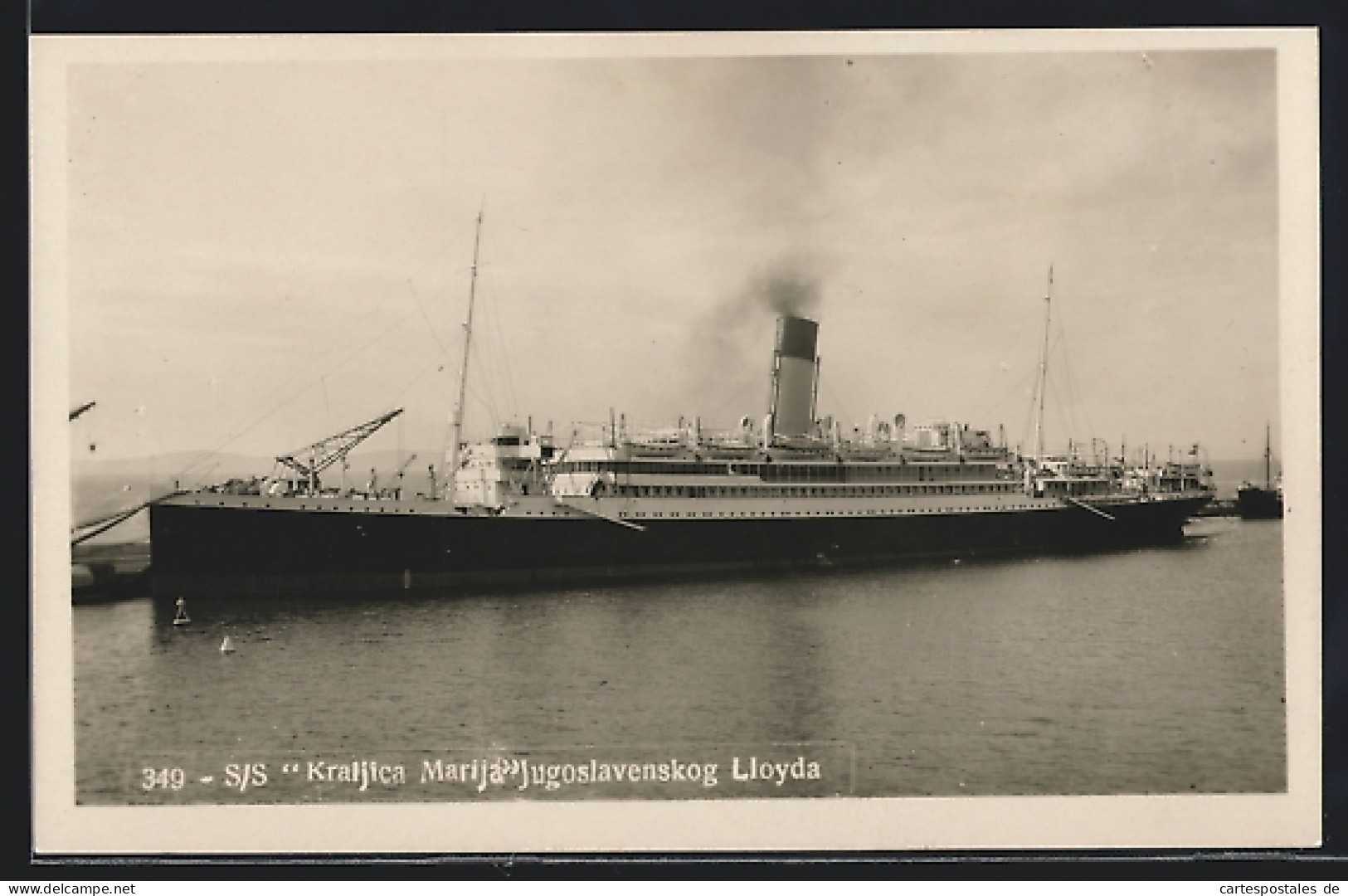 AK Passagierschiff SS Kraljica Marija D. Jugoslavenskog Lloyda  - Steamers