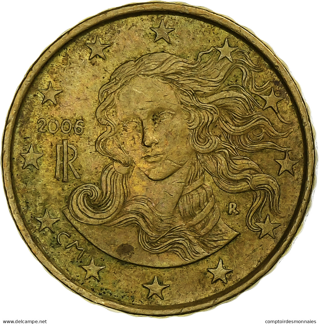 Italie, 10 Euro Cent, Birth Of Venus, 2006, Rome, TB, Or Nordique, KM:213 - Italy