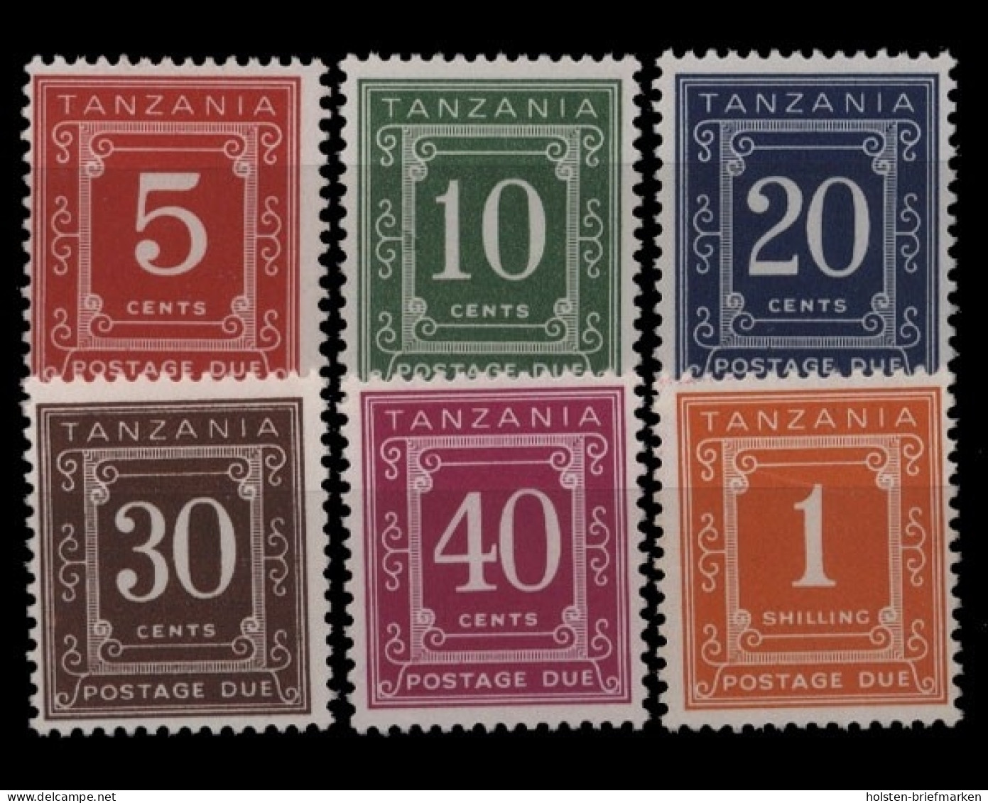 Tansania - Porto, MiNr. 1-6, Postfrisch - Tansania (1964-...)