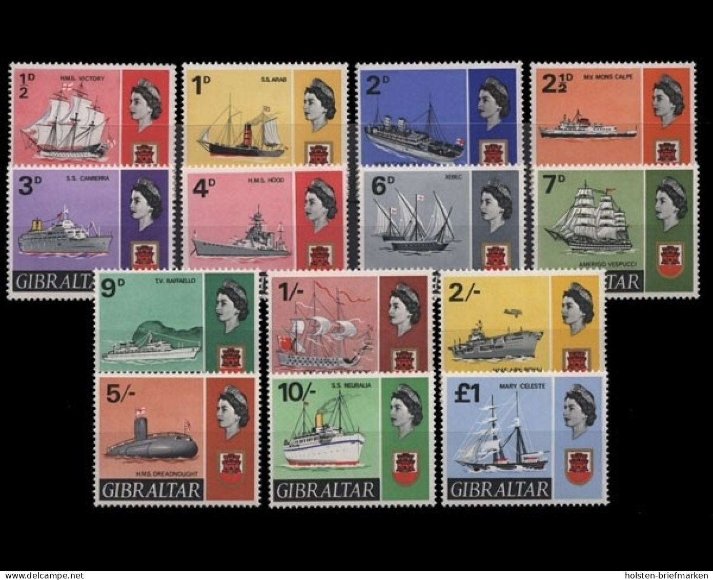 Gibraltar, MiNr. 188-201, Postfrisch - Gibraltar