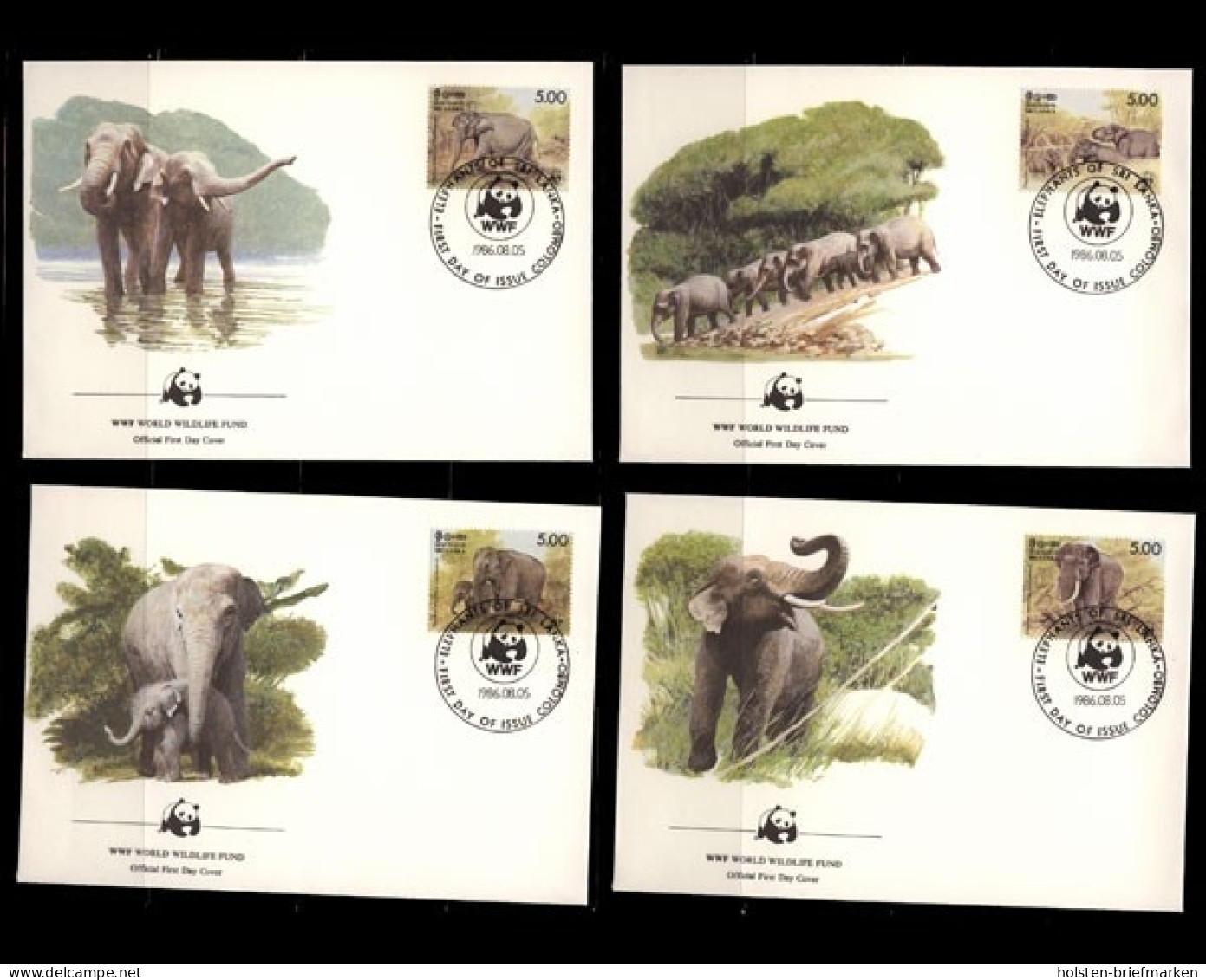 Sri Lanka, Tiere, MiNr. 753-756, FDC - Sri Lanka (Ceylan) (1948-...)